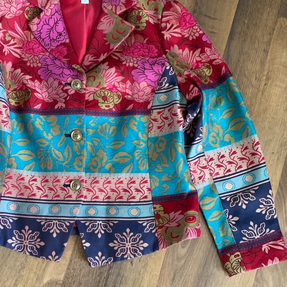 90's Y2K Multi-Colored Striped Blazer - Picture 7 of 15